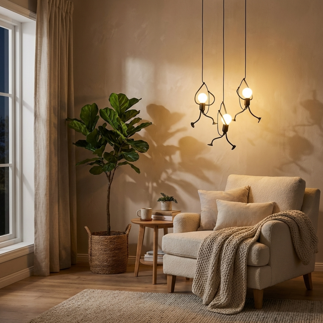 Pendant Light | Retro Figure-Shaped Character