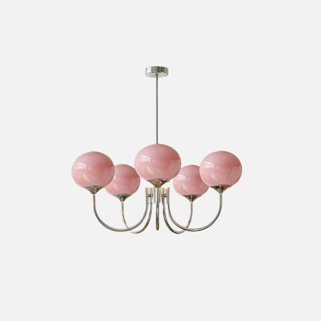 Chandelier Light | Curved Globe Design