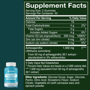 Ashwaganda Gummies v5 - RL5 Gallery Image 4 Supplement Facts (bottle cut out)