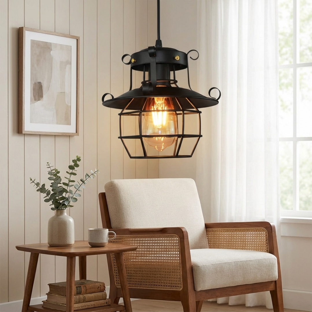 Pendant Light | Vintage Cage Style