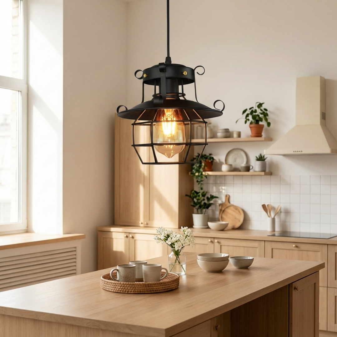 Pendant Light | Vintage Cage Style