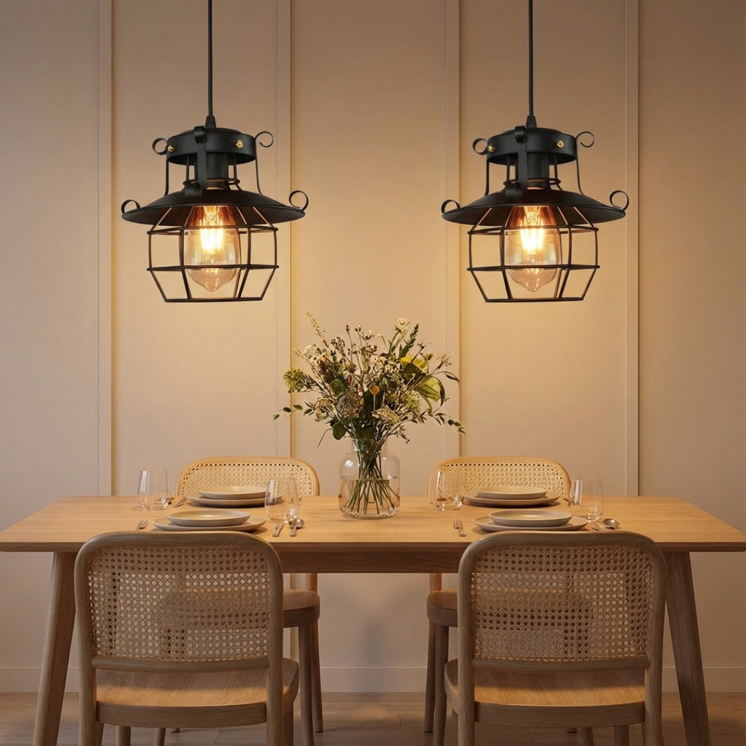 Pendant Light | Vintage Cage Style