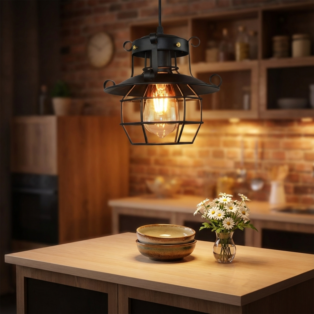 Pendant Light | Vintage Cage Style