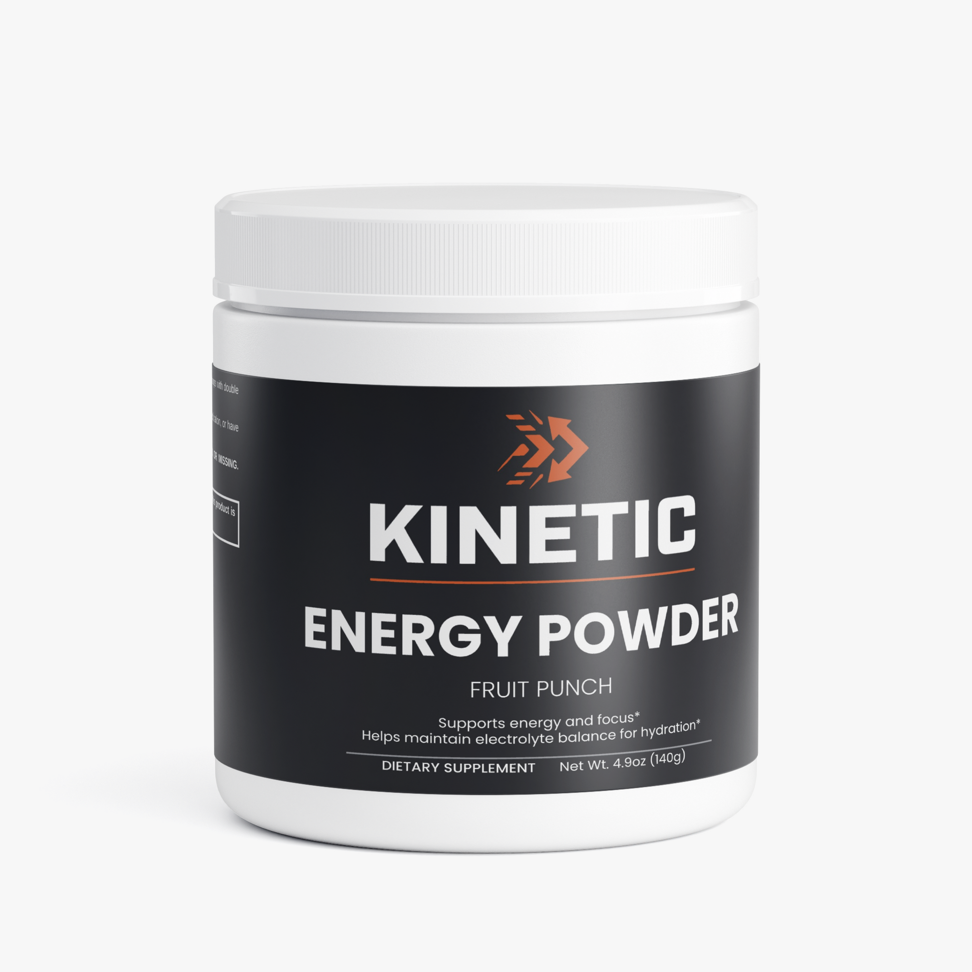 KINETIC Energy Powder, Fruit Punch, 20 servings - alternate angle