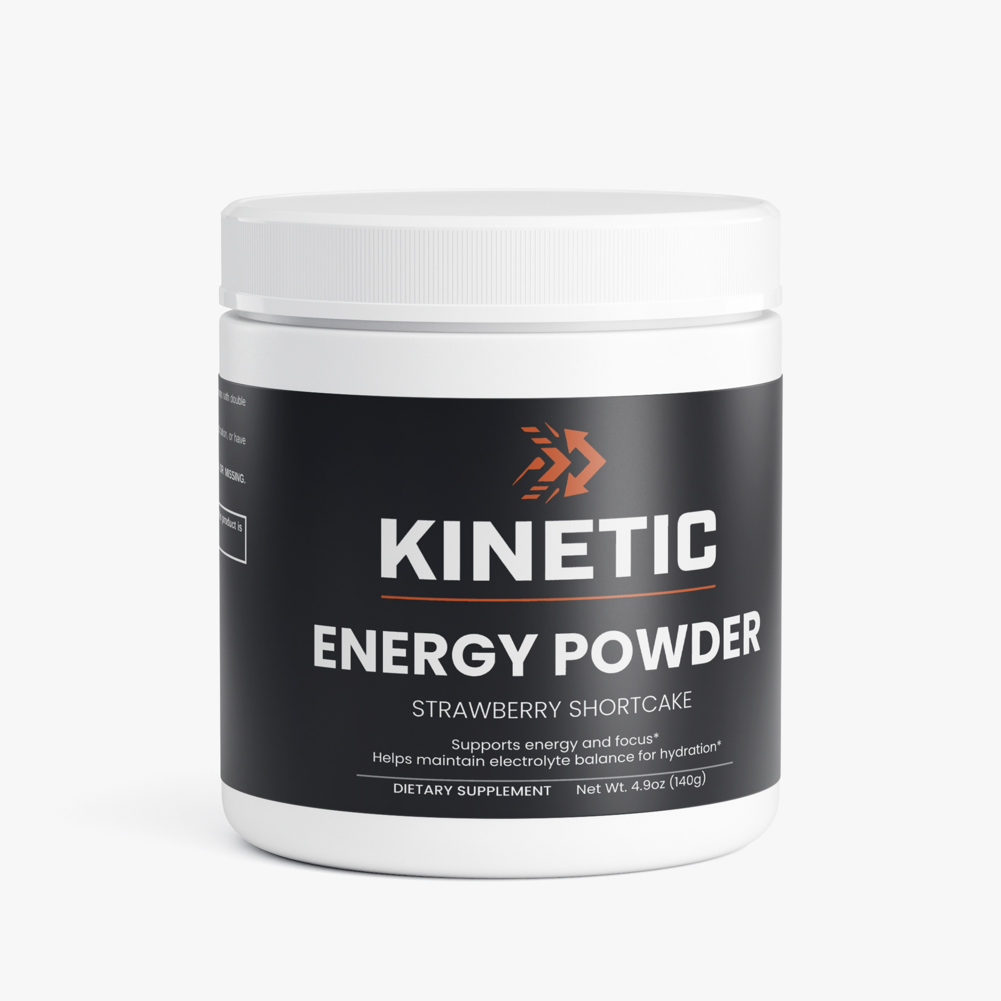 KINETIC Energy Powder, Strawberry Shortcake, 20 servings - alternate angle
