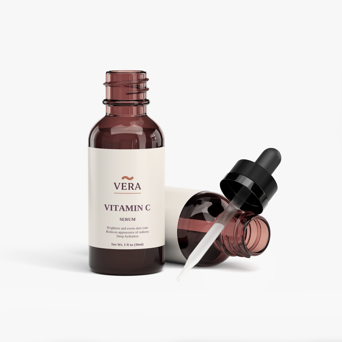 Vitasy VERA Vitamin C Serum for Face 1 fl oz 30ml - bottle with carton, legacy angle