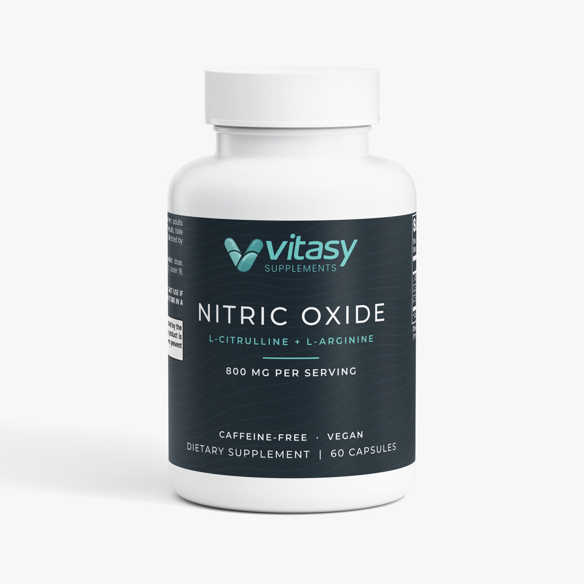 Nitric Oxide Supplement, Stimulant-Free for Muscle Pumps & Circulation - 800mg L-Citrulline + L-Arginine Per Serving - 60 Vegan Capsules, 30 Servings