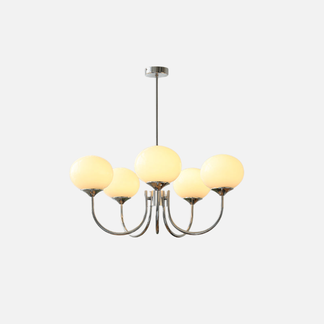 Chandelier Light | Curved Globe Design