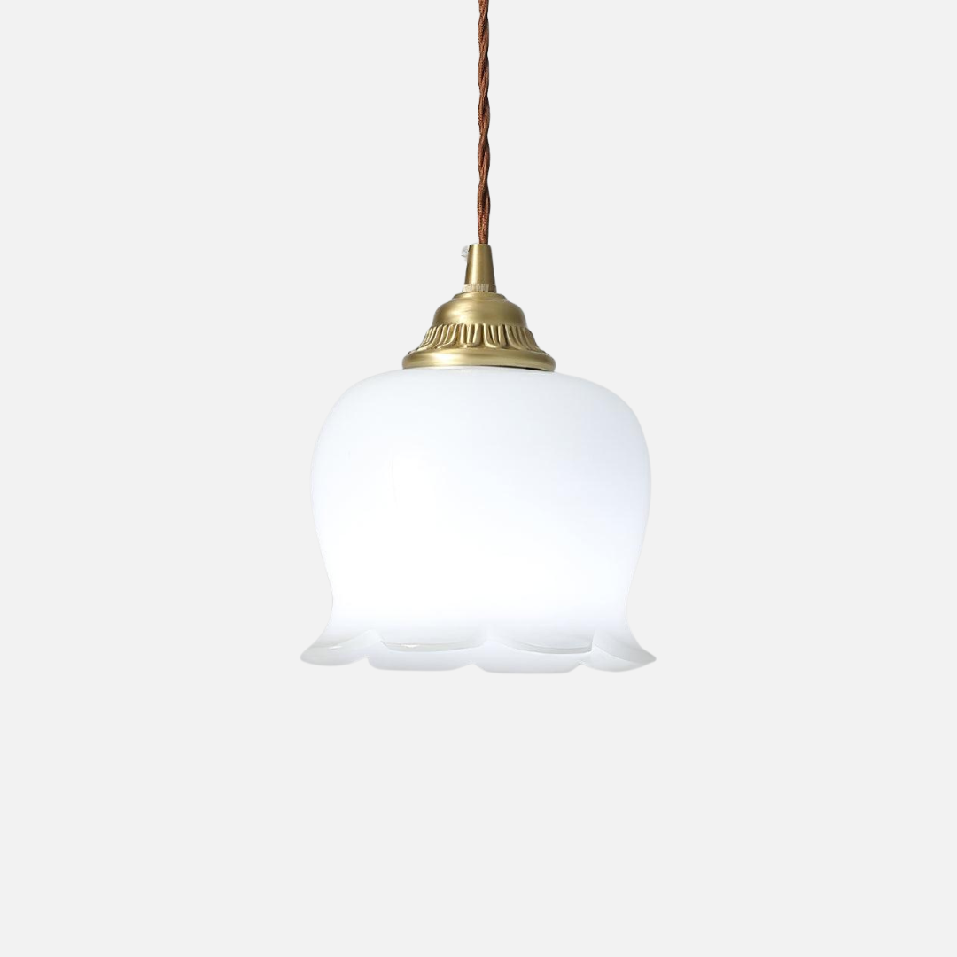 Pendant Light | Scalloped Shade Edge