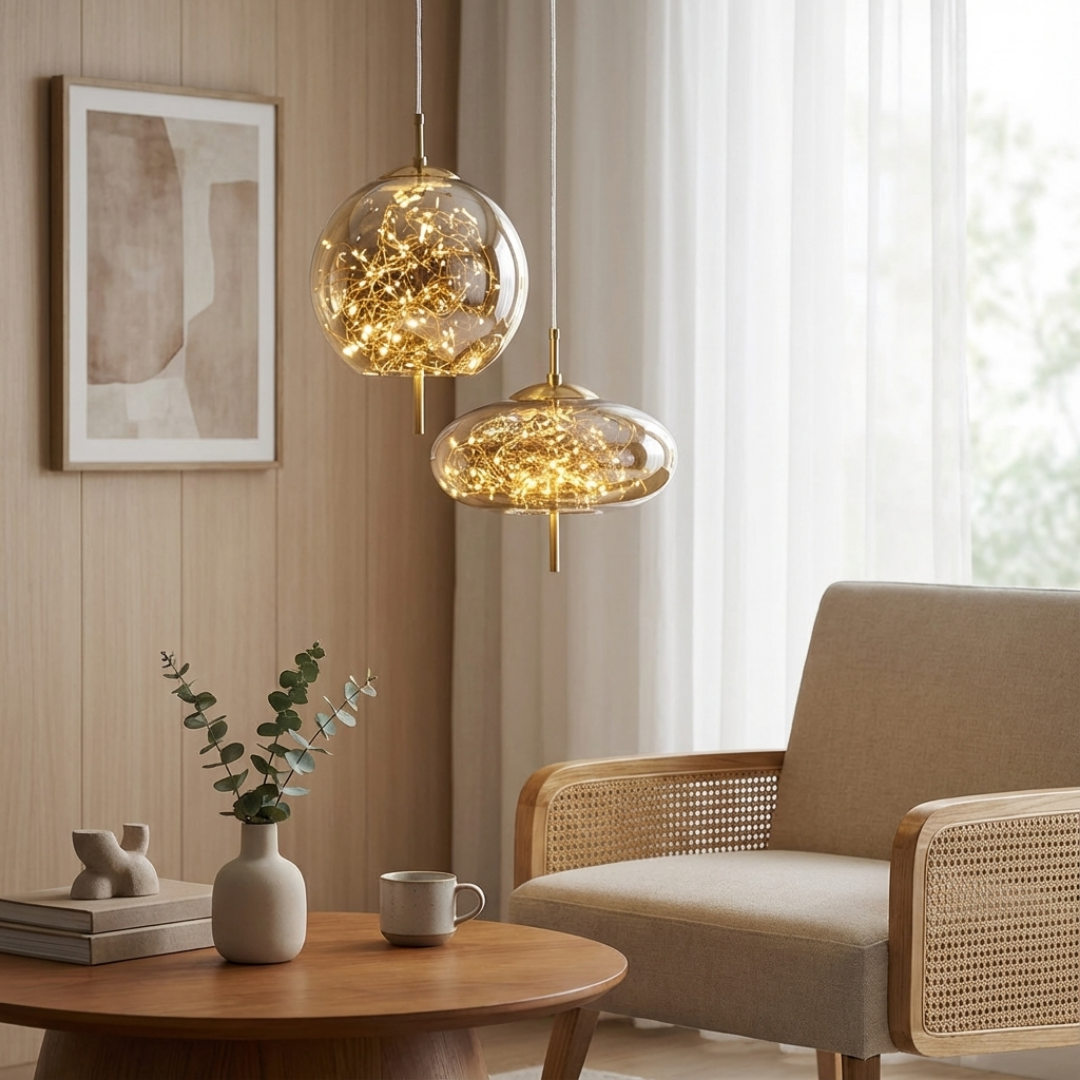Pendant Light | Enclosed Glass Design