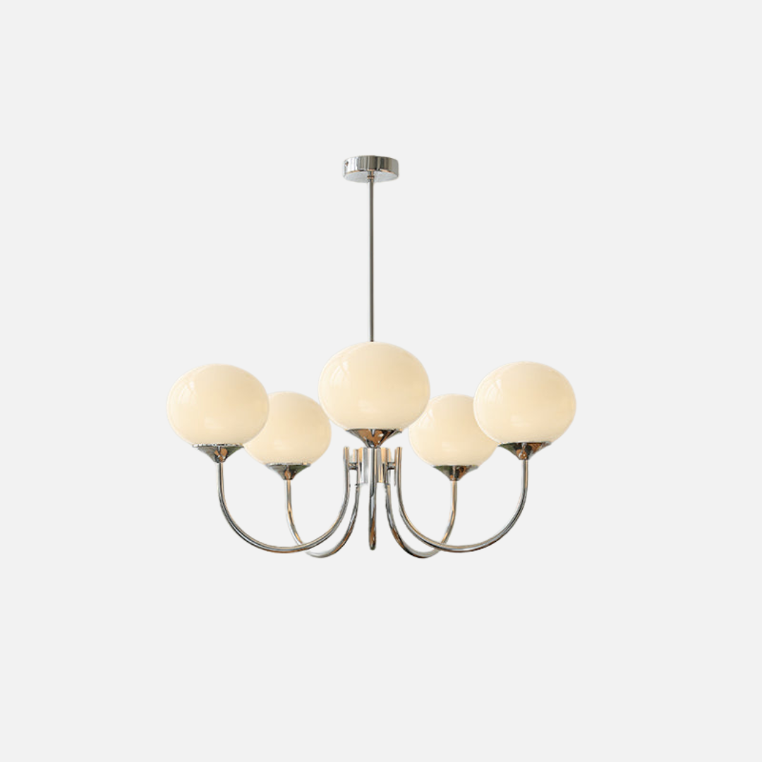 Chandelier Light | Curved Globe Design