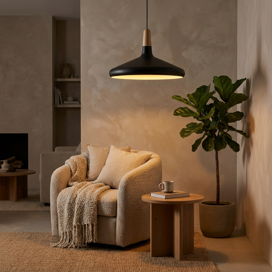 Pendant Light | Cone Shade Single Cable Suspension