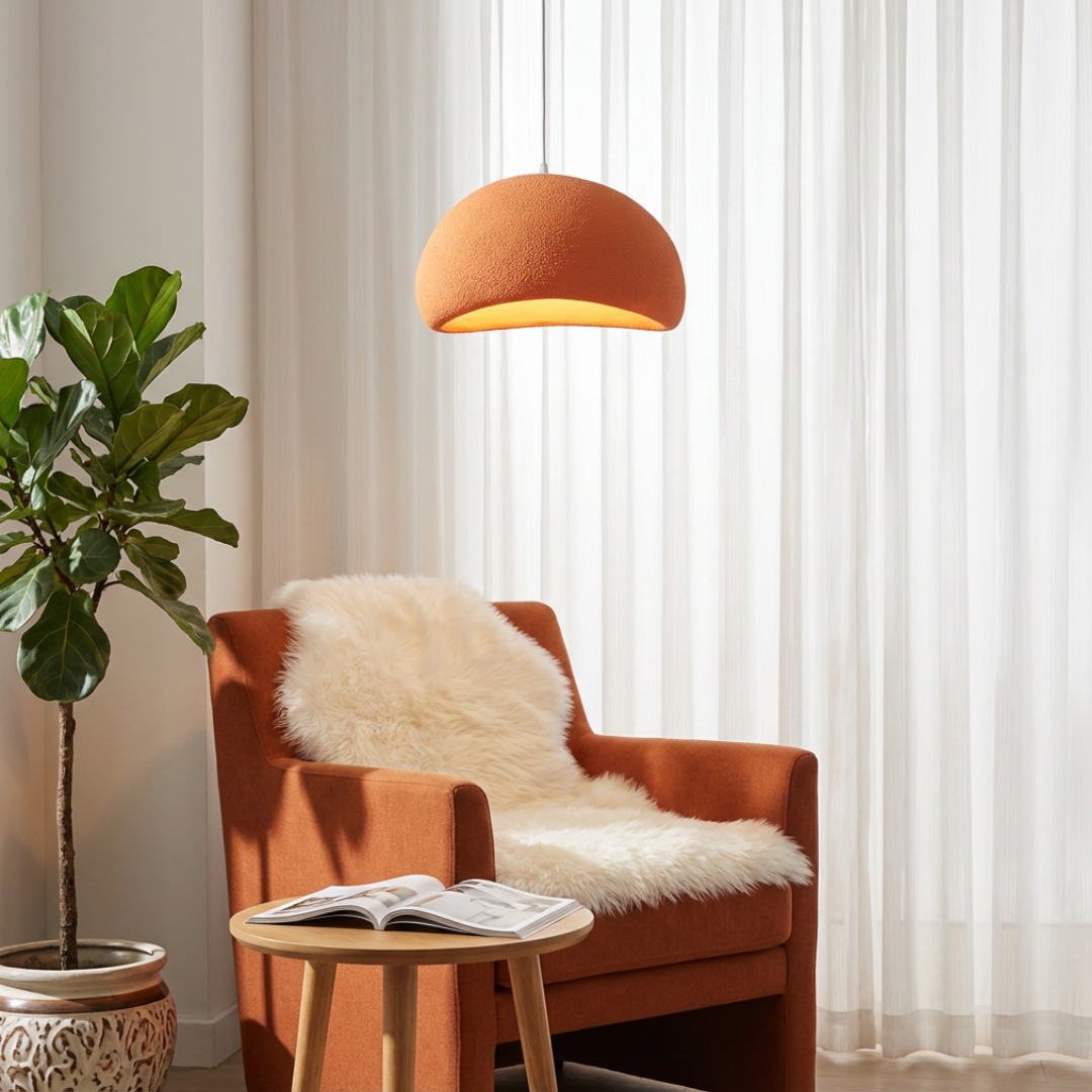 Pendant Light |  Dome-Shaped Hanging Design