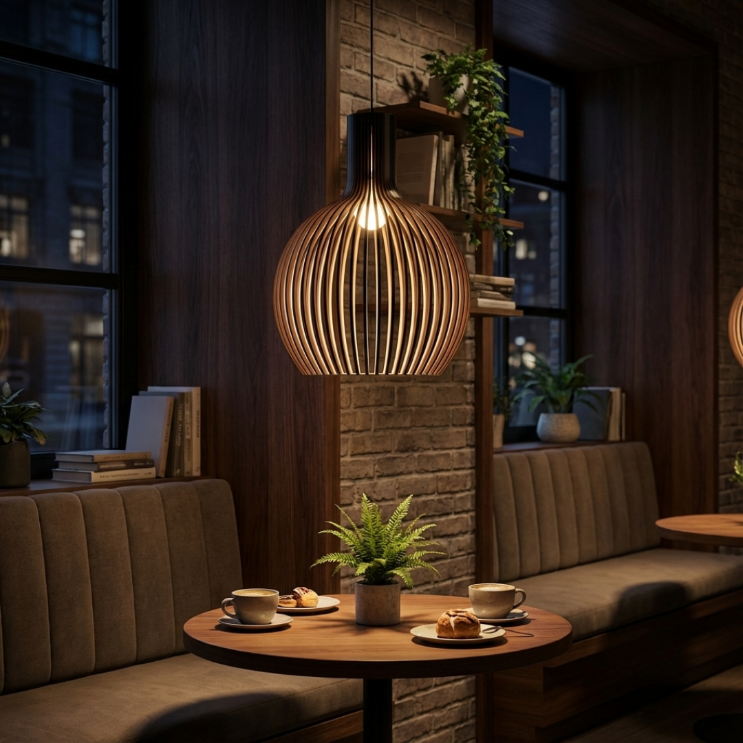Pendant Lamp | Rounded Cage Structure