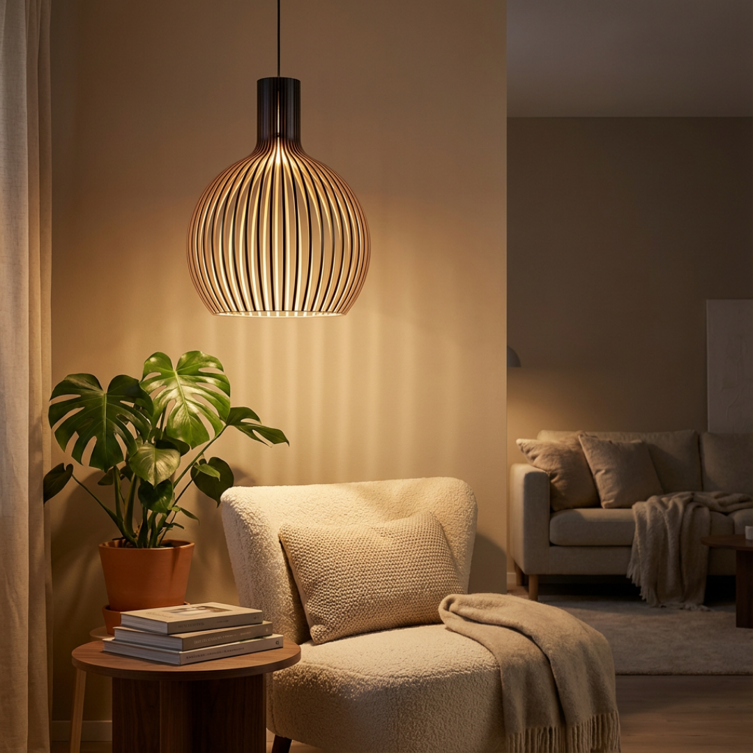 Pendant Lamp | Rounded Cage Structure