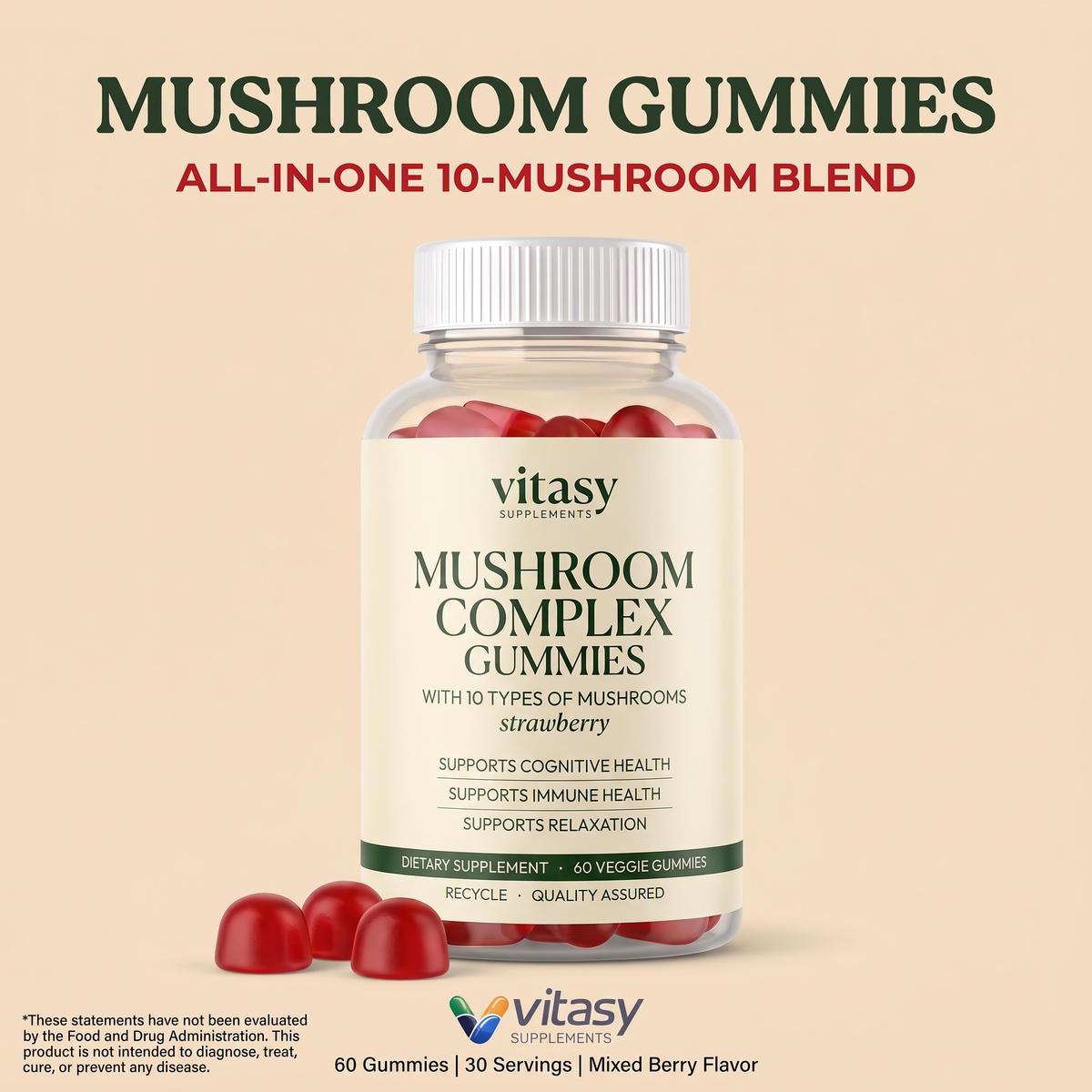 Mushroom Gummies v8 - Main square marketing hero