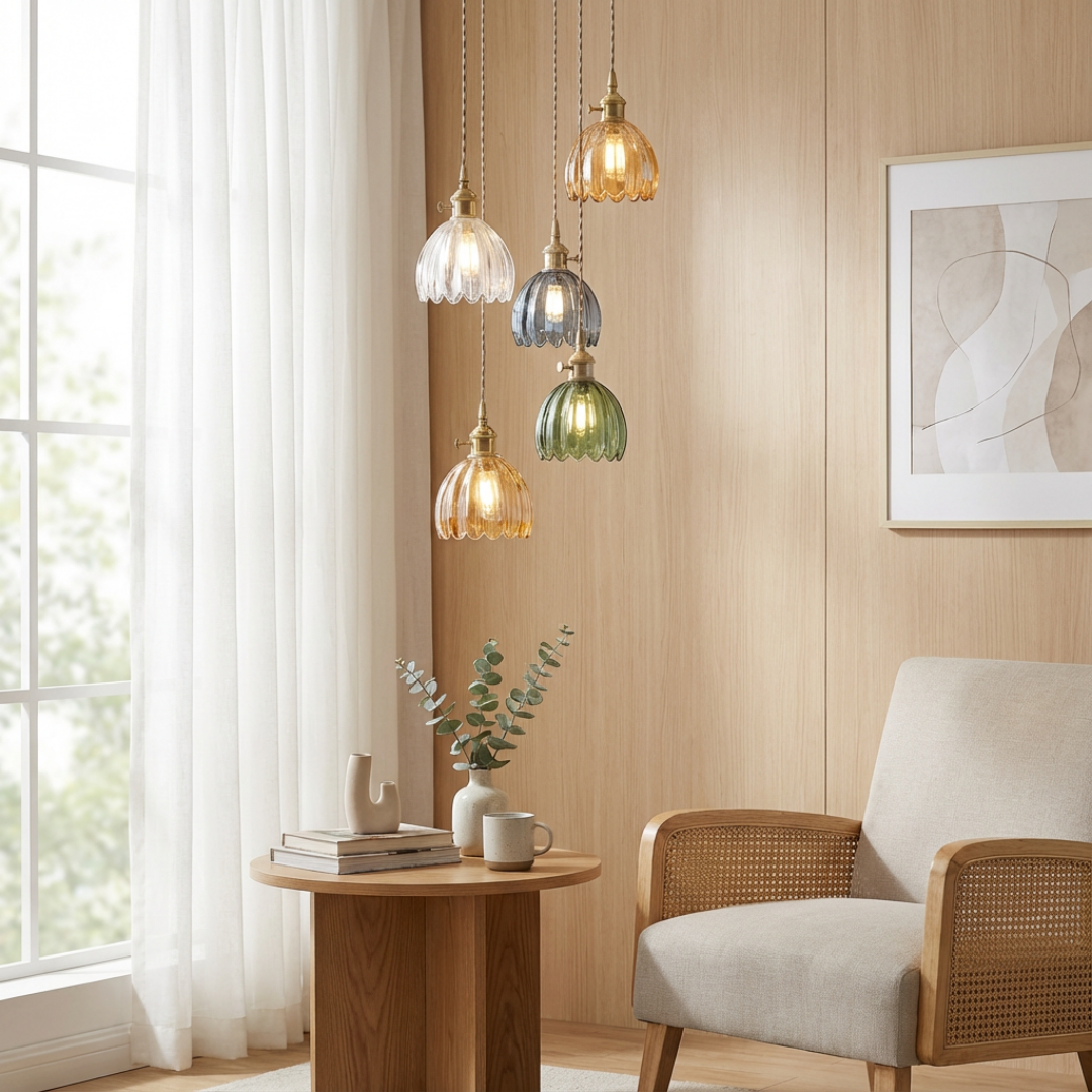 Pendant Light | Fluted Glass Shade