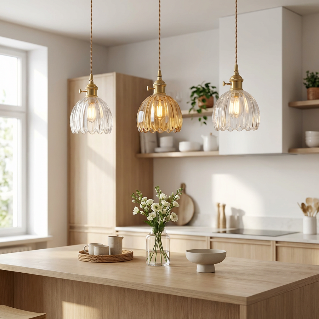 Pendant Light | Fluted Glass Shade