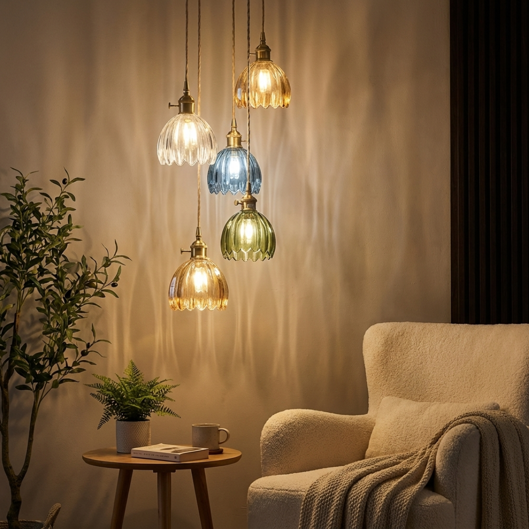 Pendant Light | Fluted Glass Shade