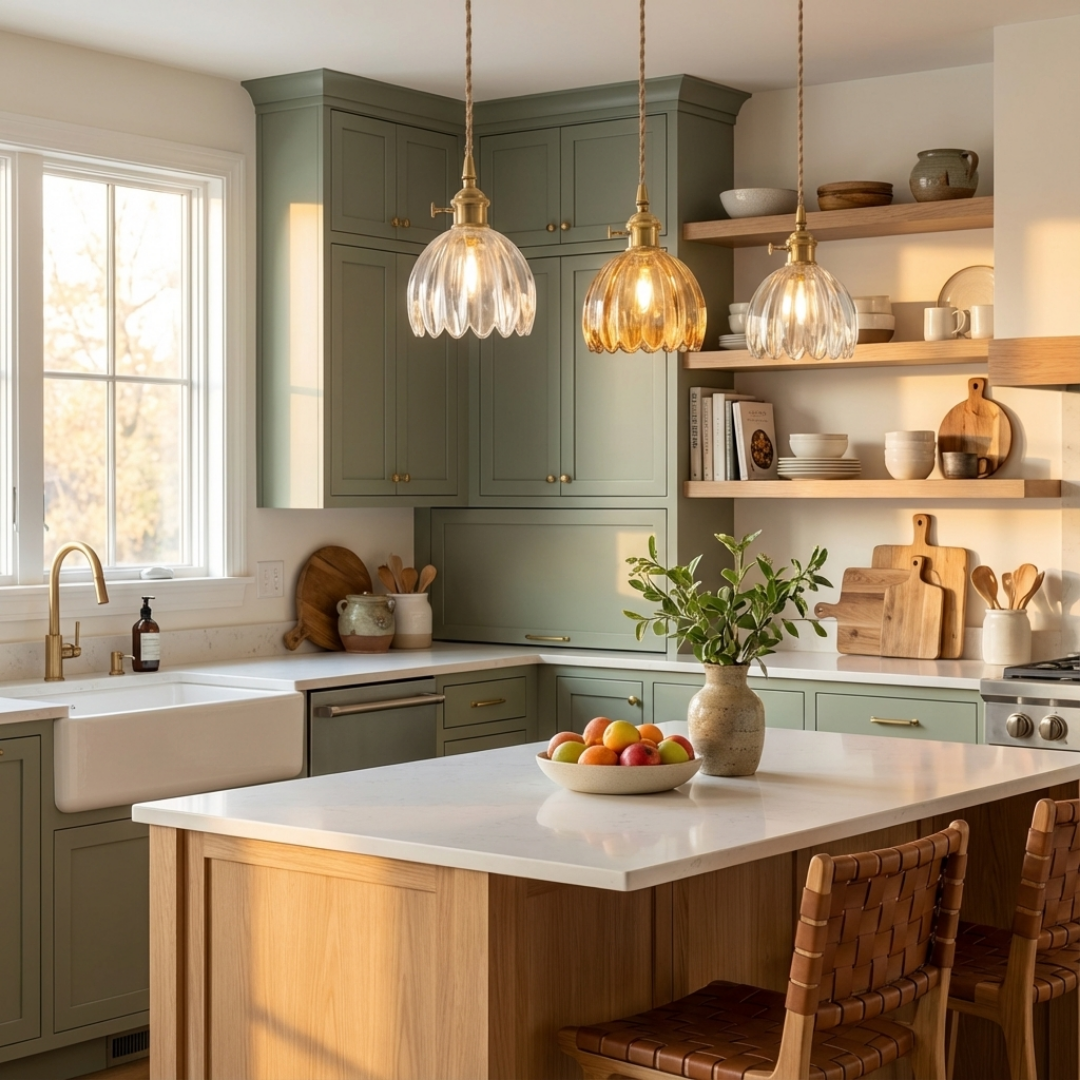 Pendant Light | Fluted Glass Shade