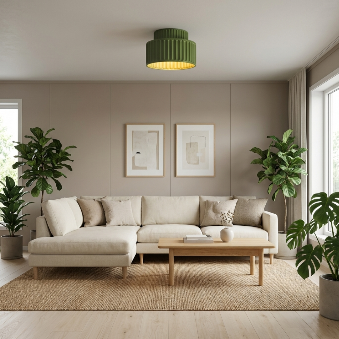 Ceiling Light | Ribbed Cylinder