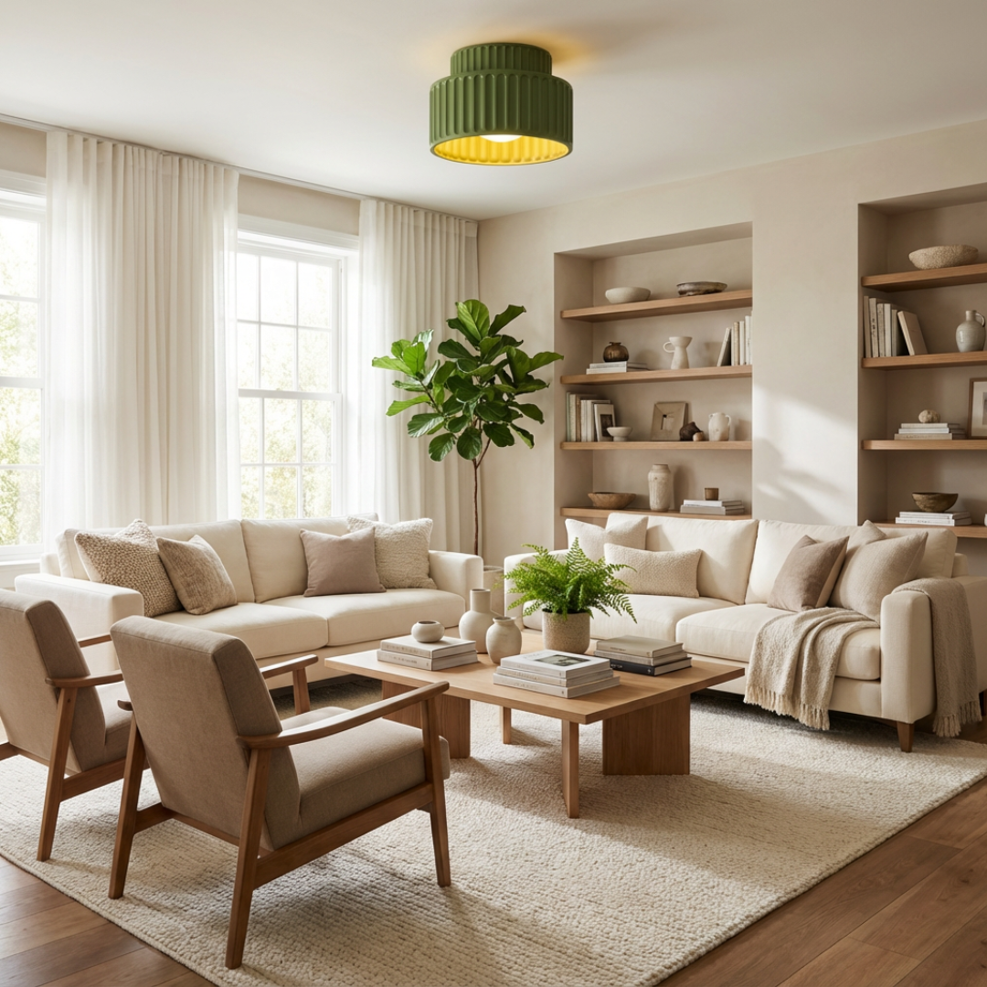 Ceiling Light | Ribbed Cylinder