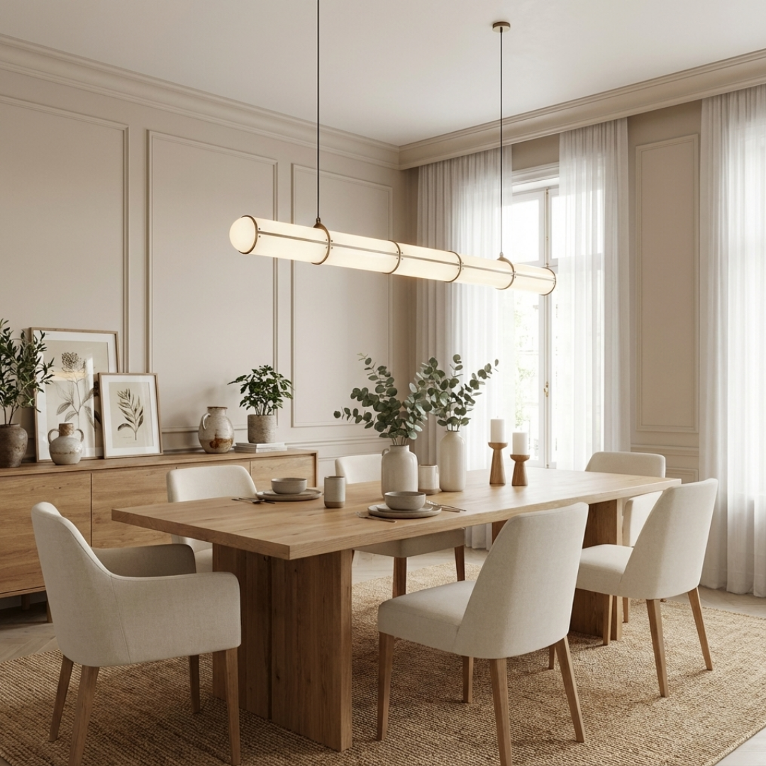 Pendant Light | Slim Cylinder Multi-cable Suspension