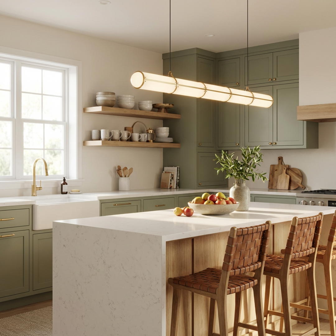 Pendant Light | Slim Cylinder Multi-cable Suspension