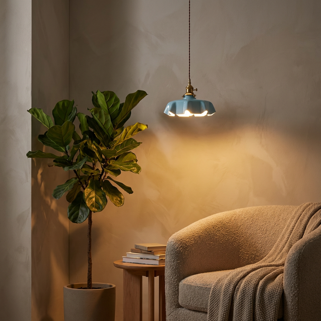 Pendant Light | Ruffled Edge-Shade