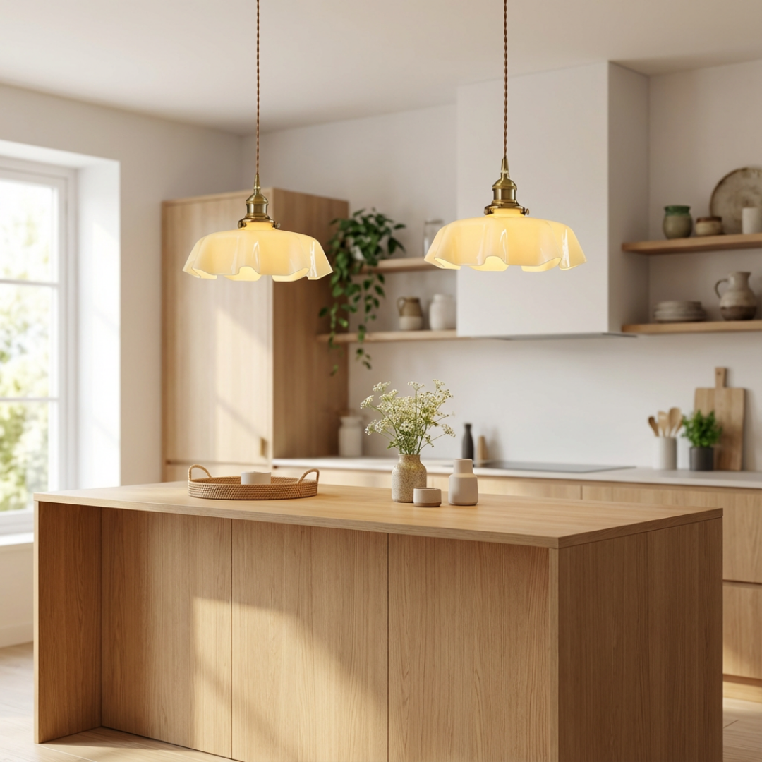 Pendant Light | Ruffled Edge-Shade