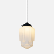 Pendant Light | Sculpted Glass Single-Cable Suspension