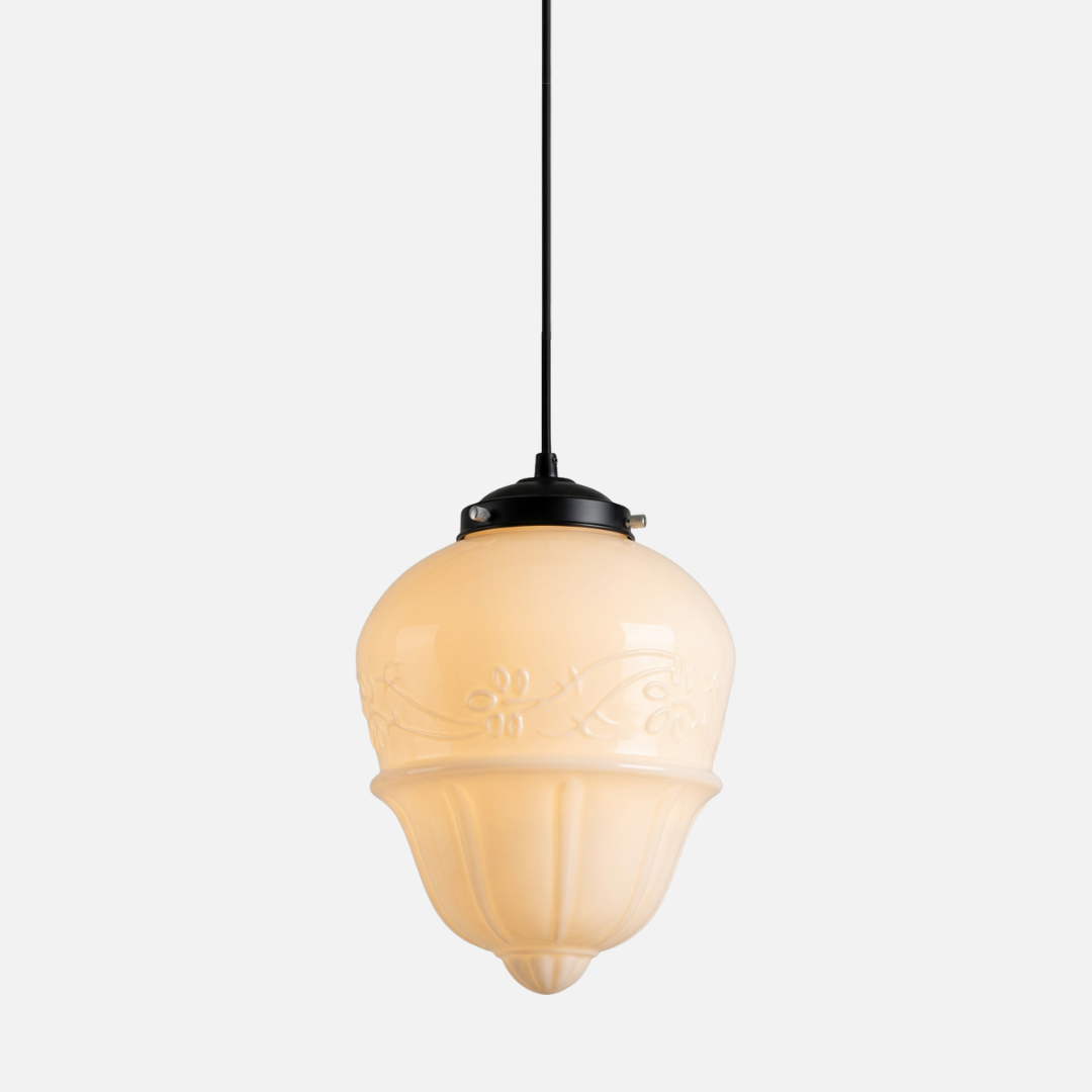 Pendant Light | Sculpted Glass Single-Cable Suspension