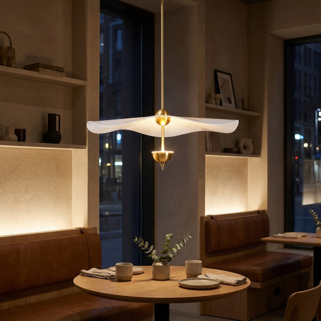 Pendant Light | Wave Bowl-Shape Vertical Layout