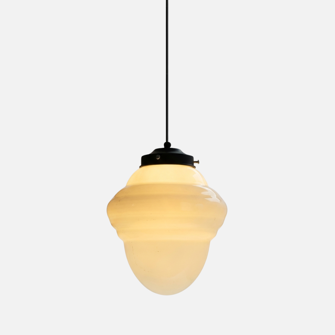 Pendant Light | Sculpted Glass Single-Cable Suspension