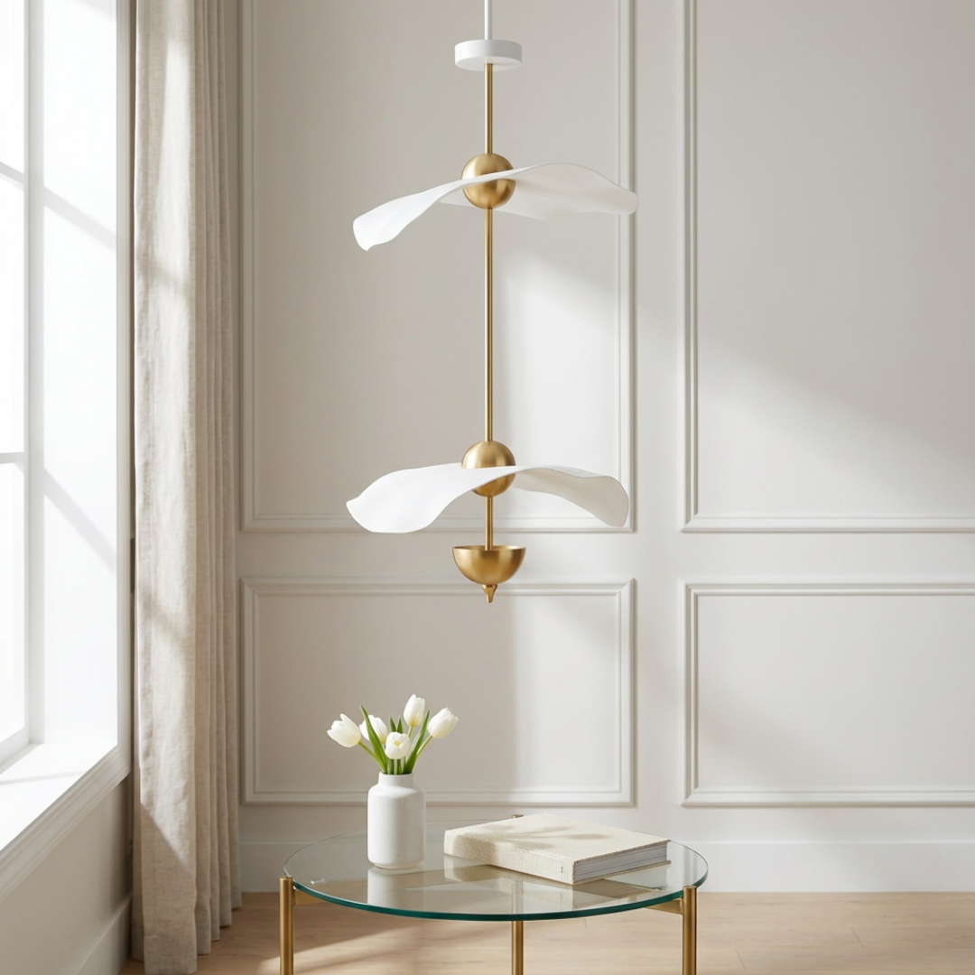 Pendant Light | Wave Bowl-Shape Vertical Layout