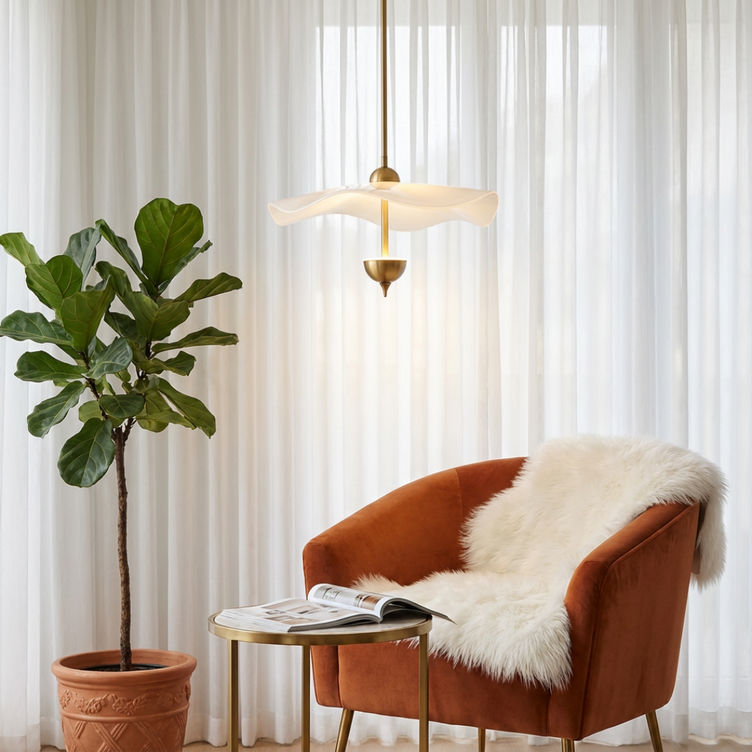 Pendant Light | Wave Bowl-Shape Vertical Layout