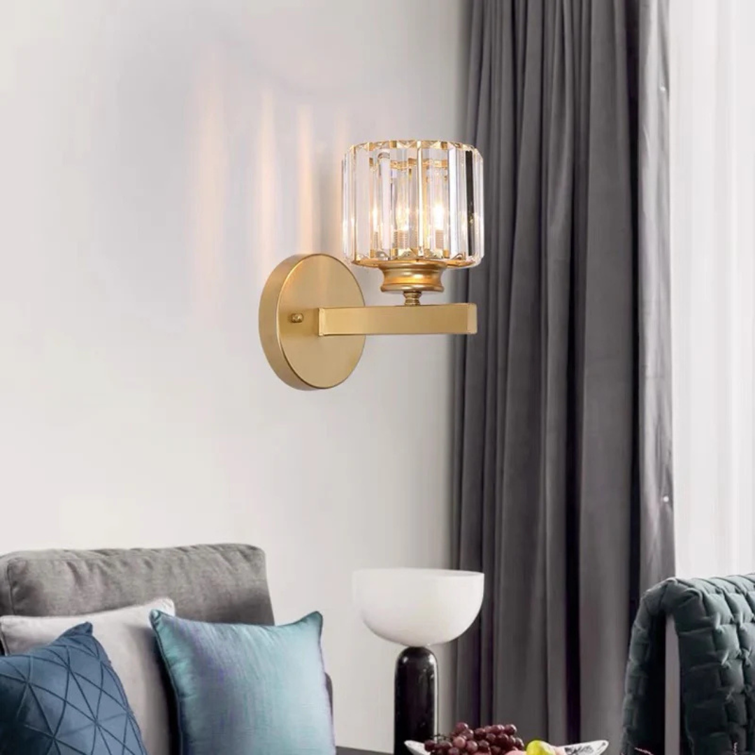 Wall Light | Faceted Square and Round Form