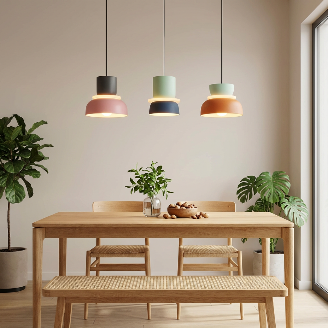 Pendant Light | Multi-Color Multiple Stacked Sections