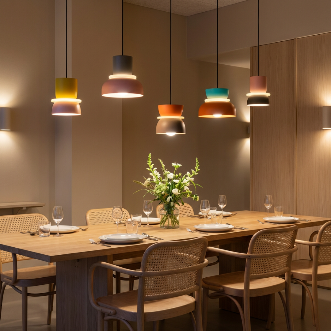 Pendant Light | Multi-Color Multiple Stacked Sections