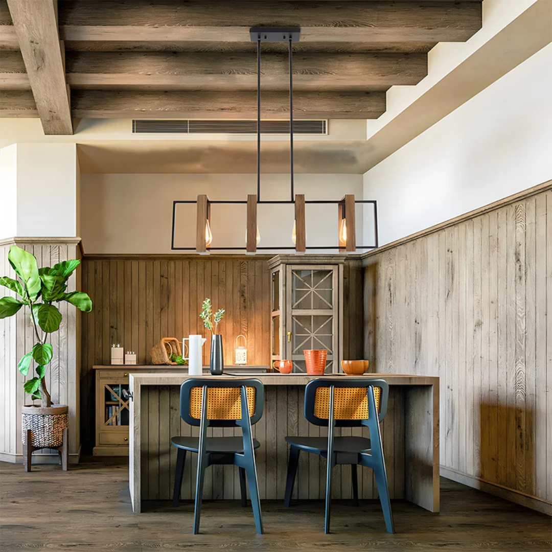 Pendant Light |  Farmhouse-style Framed Cube