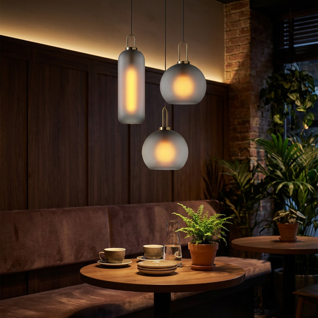 Pendant Light | Capsule Shape Transparent Glass Shade
