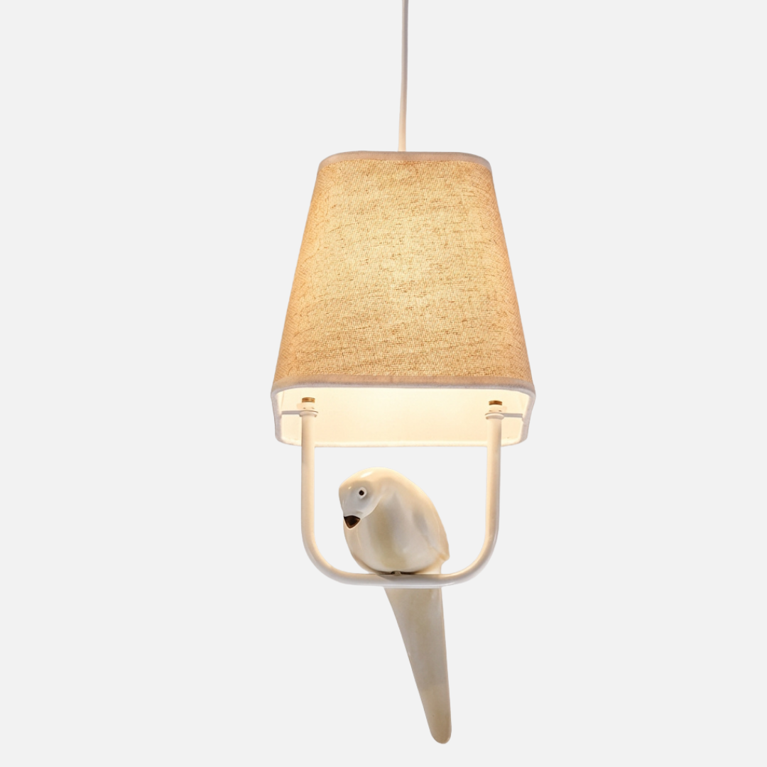 Pendant Light | Cage Frame with Bird Detail