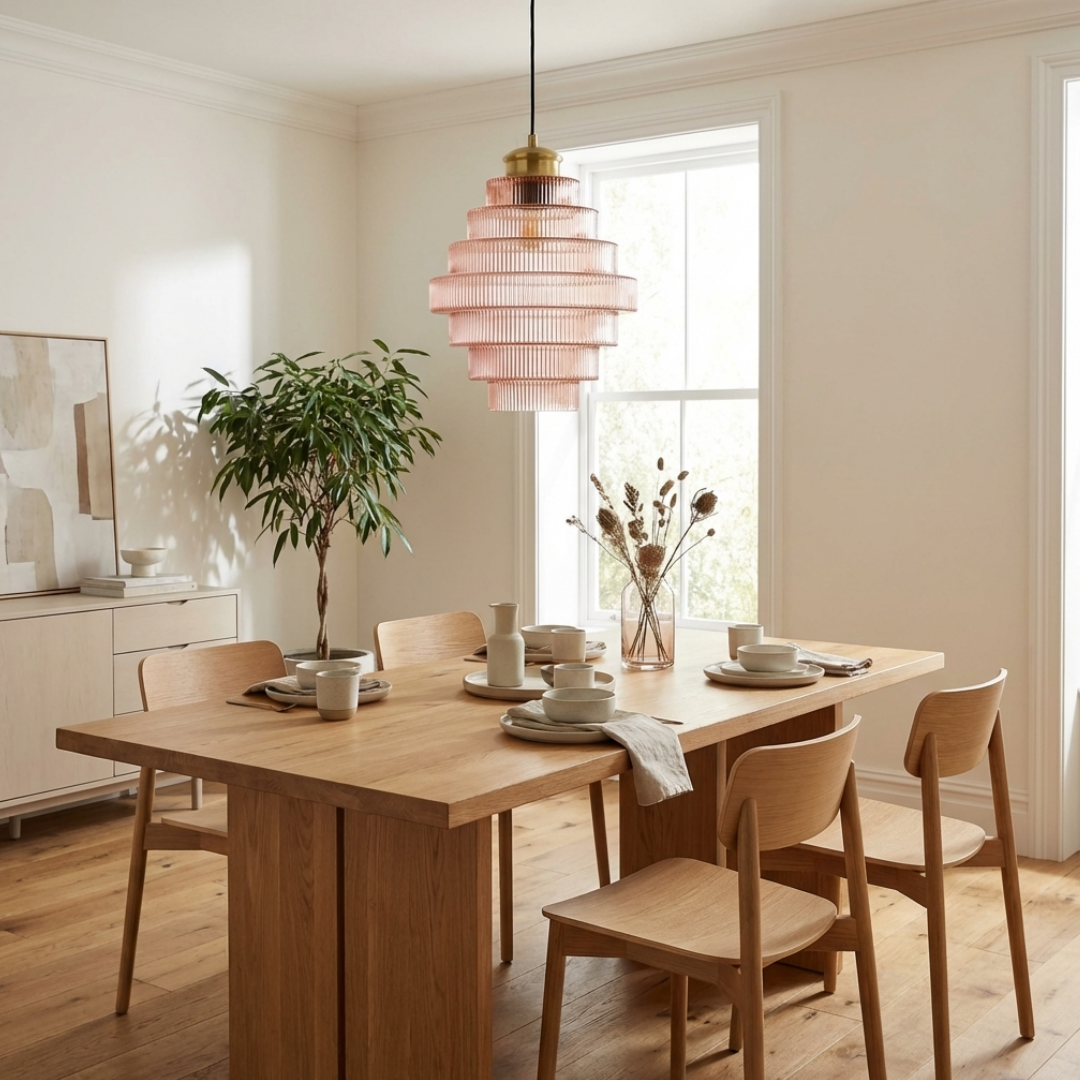 Pendant Light | Ribbed Layered Vertical Surface Design