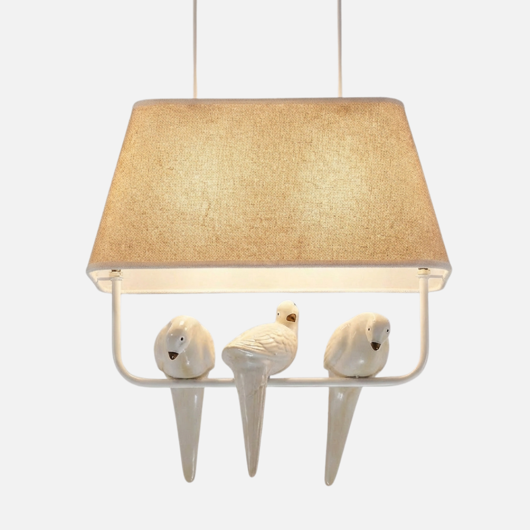 Pendant Light | Cage Frame with Bird Detail