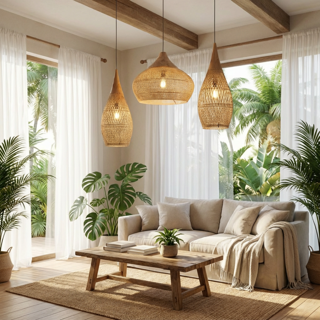 Pendant Light | Woven Shade Style