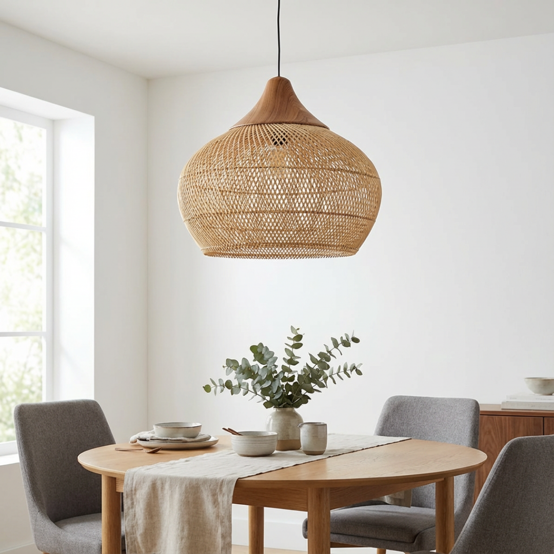 Pendant Light | Woven Shade Style