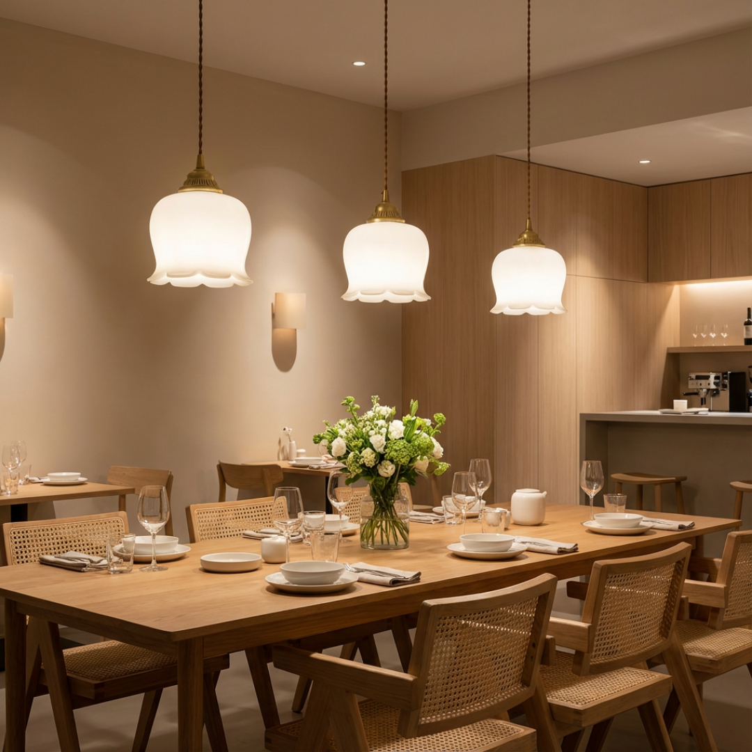 Pendant Light | Scalloped Shade Edge