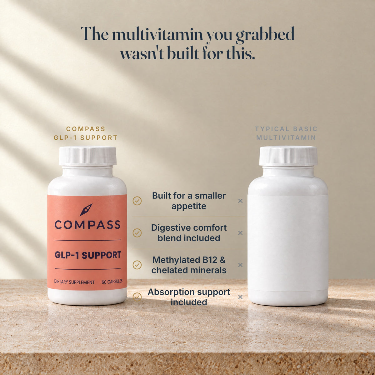 The multivitamin you grabbed wasn't built for this - Compass vs a typical basic multivitamin