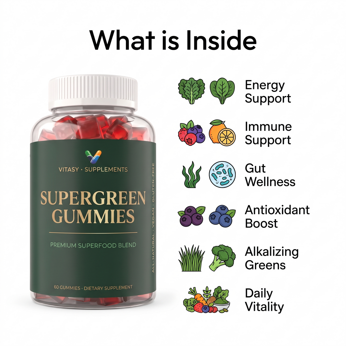 Supergreen Gummies v9 — What is Inside