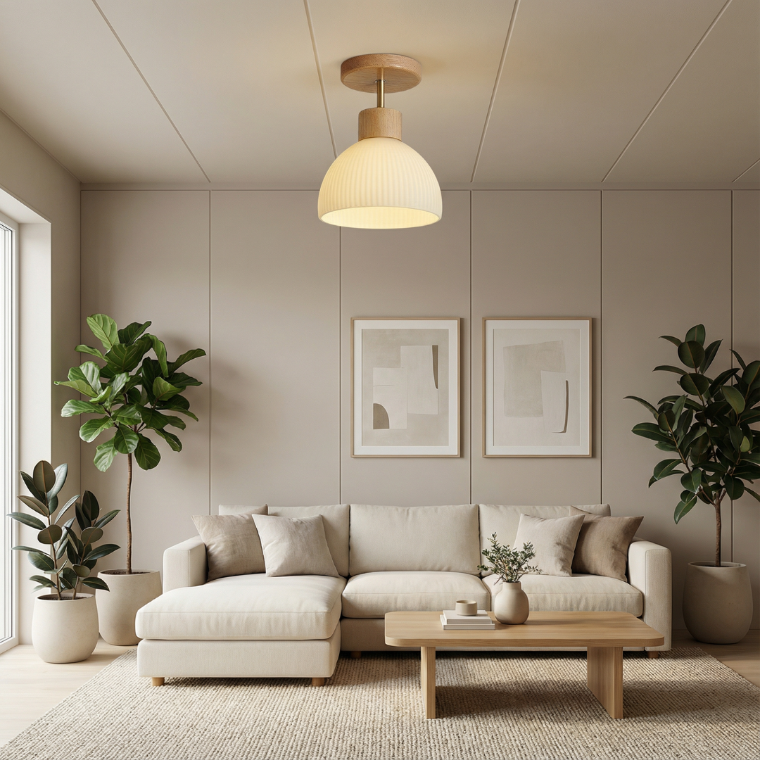 Ceiling Light | Ribbed Dome